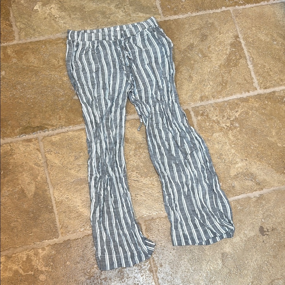 Cloth & Stone Gray and White Wide Leg pants Anthropologie small